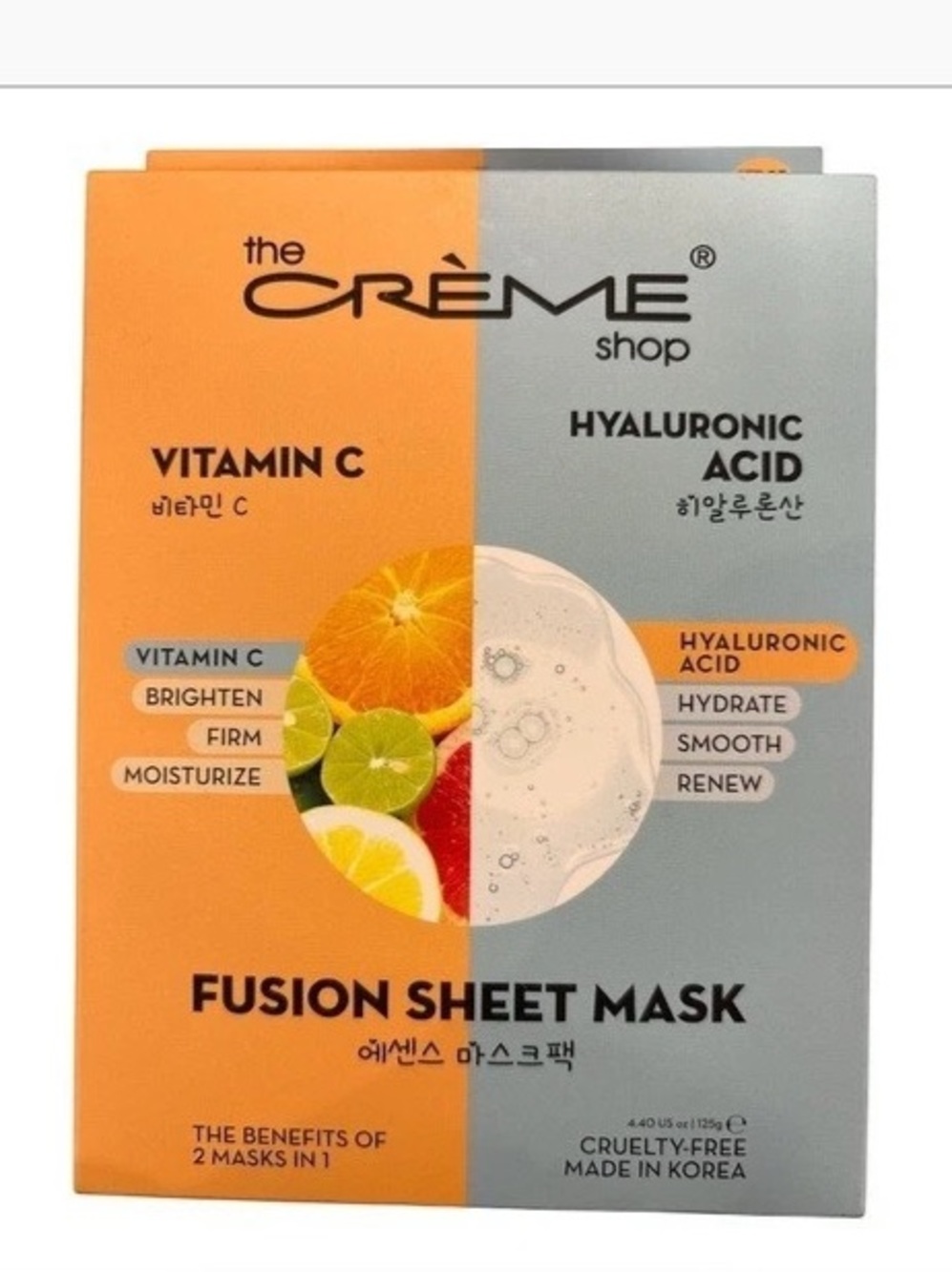 The Creme Shop Vitamin C + Hyaluronic Acid Fusion Sheet Mask